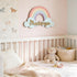 Personalized Rainbow Name Sign for Kids Room, Custom Wooden Name Wall Decor, Baby Girl Nursery Wall Art, Rainbow
