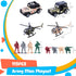 3 otters 115PCS Military Soldier Set, Army Men Playset with Box Jeep Helicopter Army Action Figures Battle Group for Birthday Gifts