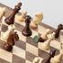15" Set, 3" 2 Set A&A Magnetic Wooden Chess Handmade King Height Staunton Chess Pieces with Extra Queens, Folding