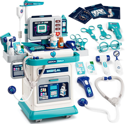 Lehoo Castle Doctor Kit for Toddlers 3-5, Kids Doctors Play Set, Mobile