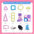 ASOK 133pcs 3D 3 4 5 6 7 8 9 133pcs Magnetic Blocks Magnetic Tiles Castle Educational Learning and Development Toys