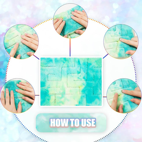 CHENGU 4 Style,8.66 6.3 Pcs Marble Maze Mat Sensory Fidget Stress Relief Toys Calming Sensory Mat Anxiety Relief Fabric