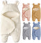 Baby Swaddle Blanket, Cute Cotton Plush Receiving Wraps for Boys Girls, Soft Newborn Sleeping for 0-6 Months