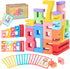 Niyopdg 20Pcs Wooden Number Building Blocks,1-10 Montessori Number Digital Block,Counting Number Blocks Toys