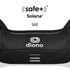Diono Solana Lightweight Backless Booster Seat - Black, No Latch, Machine Washable