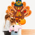 37 Pieces Fall Thanksgiving Felt Craft Kit, DIY Turkey Pumpkin Set with Detachable Maple Leaves