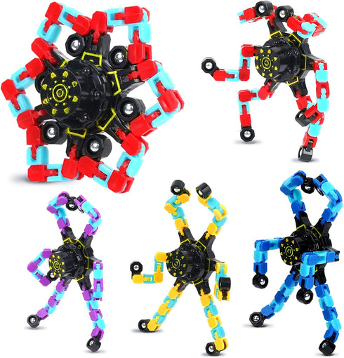 Hdnpea 48PCS Easter Basket Stuffers for Kids, Glow Transformable Fidget Spinners for Kids and Adults, Stress Relief