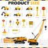 16 RAYNAG Pieces Construction Cake Topper Construction Birthday Party Supplies Vehicles Cake Decorations with Large