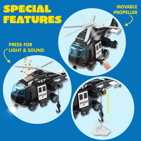 3 4 5 6 7 Set, Playset, 3-9 JOYIN Toddler Truck Toys for Year Old Boys - Police Car Toy Emergency Vehicle Friction