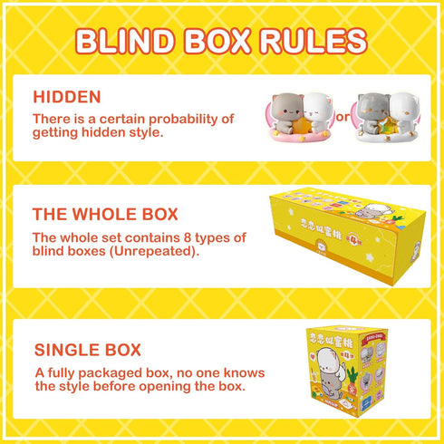 BEEMAI 1PC Mitao Cat Love is Like A Peach Series Blind Box Random Design Cute Figures Collectible Toys Birthday Gifts