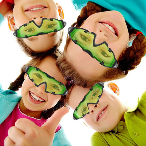 AGM Kids Night Vision Goggles - Adjustable Spy Gear Night Mission Goggles with Flip-Out Lights, Green Lens