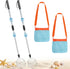 2 Pack Sand Sifter with Seashell Bags - 21.6"~33" Adjustable Shark Tooth