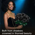 12 Set 528PCS JAKI Roses Bouquet Building with Heart-Shaped Gift Box Base, Gothic Matte Roses Artificial Flower