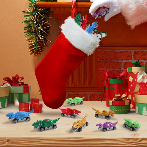 3-5 6 3 4 5 6 7 Fajiabao Dinosaur Toys for Kids Pcs Mini Alloy Body Dinosaur Toys Cars Friction Powered Car Toys