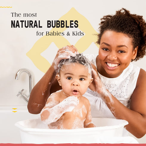 2-Pack 32 Oz Alaffia Bubble Bath for Babies & Kids, Coconut Strawberry Long-Lasting, Moisture-Rich Bubbles with Coconut