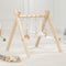 Comfy Cubs Wooden Baby Play Gym - Natural Finish Pinewood Baby Activity