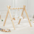 Comfy Cubs Wooden Baby Play Gym - Natural Finish Pinewood Baby Activity