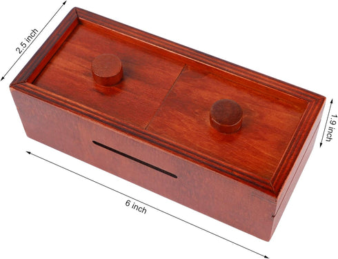 ATDAWN Secret Puzzle Gift Case Box, Wooden Money and Gift Card Holder Box with Hidden Compartments