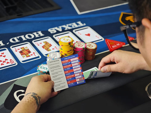 Busieea 10 Bussiea Poker Hand Rankings Cards, Texas Hold 'Em Hand Ranking Chart Card, Hand Rankings Quick Reference
