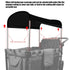 LUAATT W2/W4 Model,UPF50+ Stretchy Panoramic Canopy Compatible with Wonderfold Stroller Wagons All Fabric Sun Shade