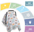Metplus Muslin Carseat Cover for Babies, Lightweight Breathable Infant Carrier Cover for Girls & Boys