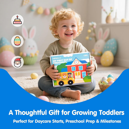 1-4, 2 2-4 hahaland Busy Book Preschool Learning Activities - First Day of School Gifts Activity Books for Toddlers
