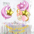 Twinkle Twinkle Little Star Decorations, Baby Shower or Birthday Party, Moon and Star Balloons, Pink and Gold