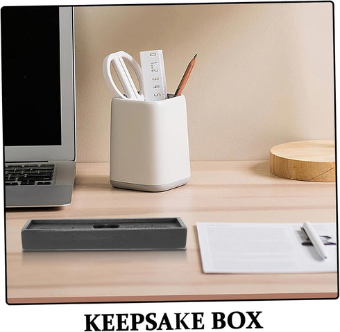 Ciieeo Pregnancy Announcement Keepsake Box Elegant Wooden Pregnancy Test Present for Parents Unique Case for Dad