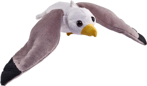 Wild Republic Pocketkins Eco Sea Gull, Stuffed Animal, 5 Inches, Plush Toy,