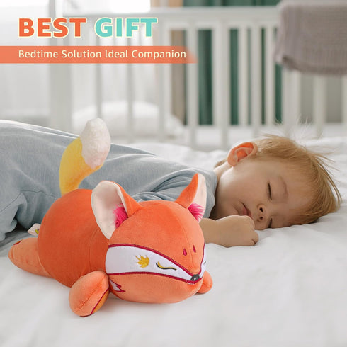 Adults9.8", 1.0 Lbs Onsoyours Original Red Wheat Fox Weighted Stuffed Animal, Cute Weighted Positive Fox Plush Pillow