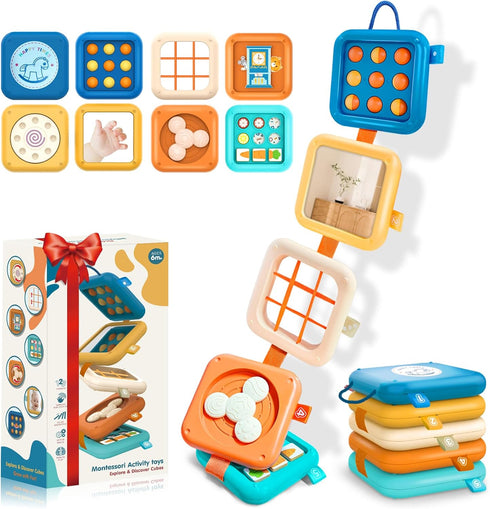 Toylfort Montessori Busy Board for 1 Year Old, Airplane Toys for Babies 6-12