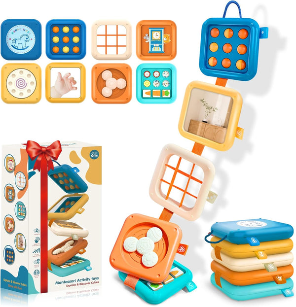 Toylfort Montessori Busy Board for 1 Year Old, Airplane Toys for Babies 6-12