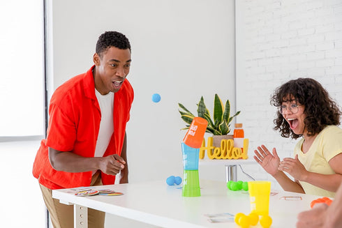 Goliath Pop Off! Game - 50 Fast-Paced Hilarious Challenges for 2-4 Players, Ages 8 and Up