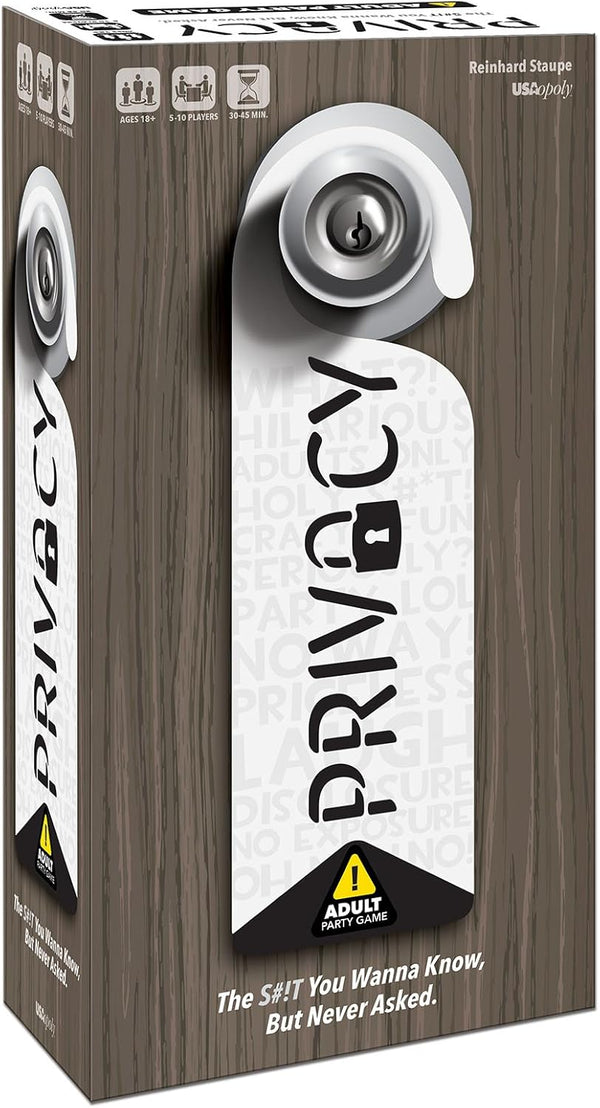 Privacy - Adult Party Game | 18+ Board Game | Fun Drinking Game to Reveal Friends' Secrets with Hilarious Questions