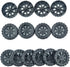 EUDAX 30mmx8mm Plastic Roll Toys Wheel and 2mm Dia Shaft Axles for DIY Toy RC Car Truck (100pcs)