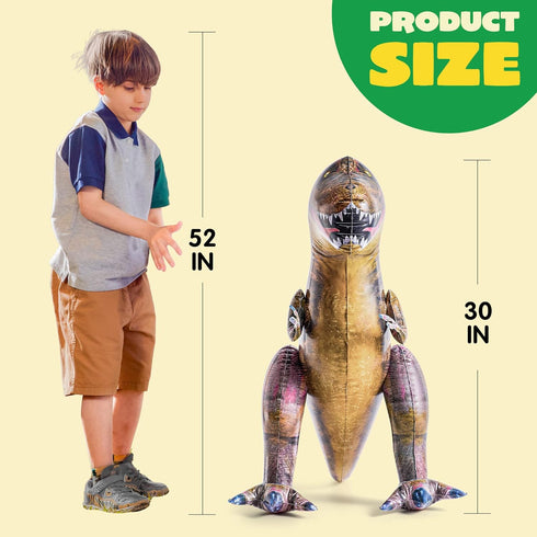 JOYIN T-Rex Dinosaur Inflatable, 30" Tyrannosaurus Rex Toy for Party Decorations and Birthday Gift