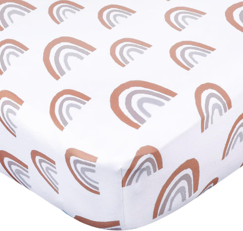 2-Pack Gerber Baby Unisex Knit Crib Sheet, Boho Rainbow, One Size
