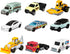 9-Pack 1:64 Matchbox Die-Cast Scale Toy Cars, Construction or Garbage Trucks, Rescue Vehicles or Planes (Styles May