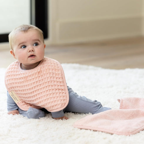 Set Bella Tunno Baby Bibs and Burp Cloths Reversible Drool Bibs and Soft Absorbent Newborn Burp Cloths, Oeko-TEX