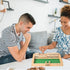 GSE Wooden Shut The Box 12 Numbers Dice Game Board with 2 Wooden Dices, Classic Tabletop Version