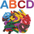 6.5cm Felt Letter Stickers, 52 Pieces Self-Adhesive Foam Alphabet Stickers A-Z, 8 Assorted Colors