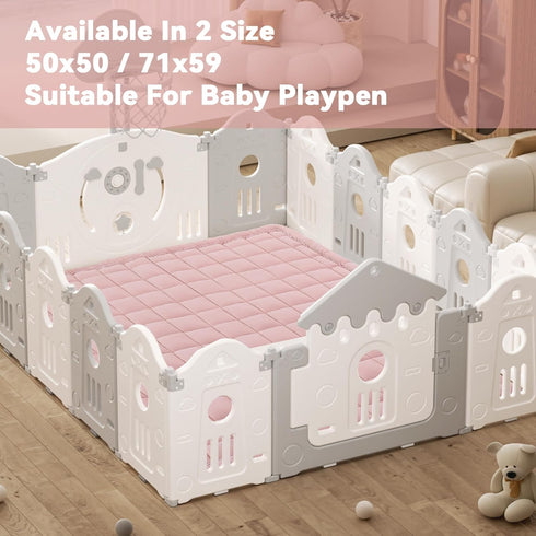 100% 50x50 BALAPET Cotton Muslin Play Mat for Playpen, Soft Baby Playpen Mat for Kids Toddler Crawling and Play