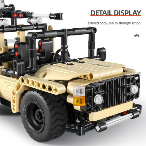 STEM Car Toy Building Kit - Remote Control 2in1 Armed Off-Roader for Age 6+, 370 Pcs DIY Engineering Toy