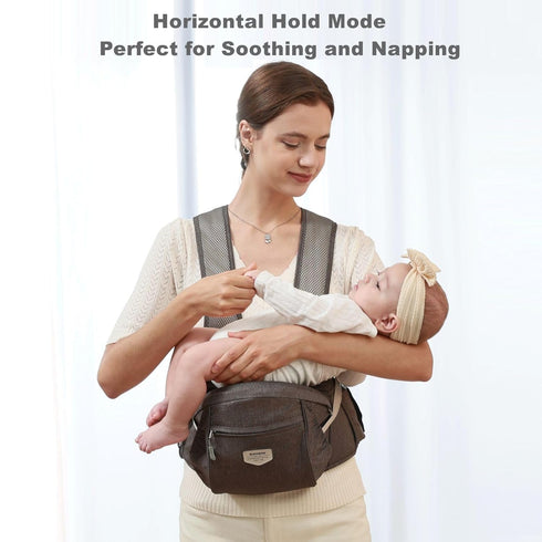 SUNVENO Toddler Hip Seat Carrier with Shoulder Straps, Open Front Baby Carrier with Waist Seat, Ergonomic Design