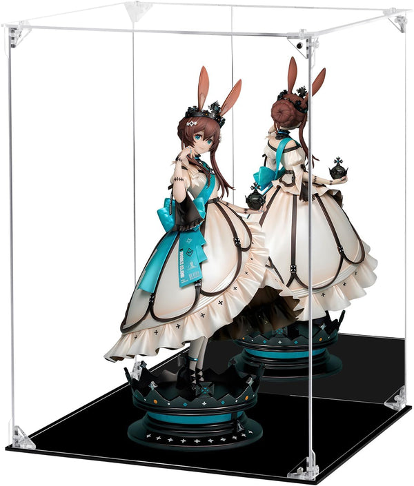 Acrylic Display Case for Collectibles Assemble Clear Acrylic Display Box with Mirrored