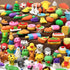 UMIKU 100 Pack Animal Pencil Erasers, 3D Desk Pets for Kids, Mini Puzzle Take Apart Erasers, Classroom Prizes