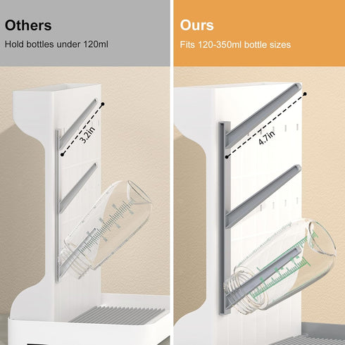 Countertop GoMaihe Baby Bottle Drying Rack: Space Saving Vertical Bottle Dryer Holder - Baby Accessories Storage Stand