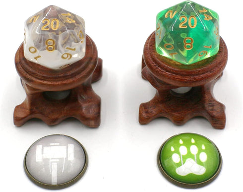 Druid and Cleric Gift Set - Includes Dice, Box, D20 Stand, and Tokens