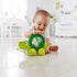 Hape Tito Turtle Pull Along Toy - Green Wooden Toddler Adventure