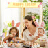60 Beeveer Pcs Wooden Eggs for Crafts Unpainted Eggs with Blank Egg Cartons, Wooden Fake Food Egg to Paint for Easter